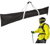 Borsa porta sci, 185 cm, borsa da sci regolabile, organizer impermeabile per il trasporto di sci e snowboard, per sci, viaggi, viaggi sulla neve, avventure all'aria aperta (nero)