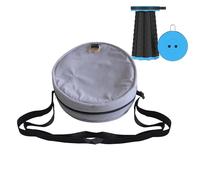 Borsa Porta Sgabello Tondo, Borsa Trasporto Regolabile per Sgabello da Campeggio Portatile, Antigraffio con Tasca Protettiva Rotonda per BBQ Escursionismo Viaggio Spiaggia Balcone Sport Esterni