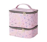 Borsa porta smalti - Organizer per smalti per 30 flaconi, custodia ?er ?malti con maniglia, in pelle PU, grande capacità, borsa porta oli essenziali p?er 30 flaconi di gel p?ér unghie