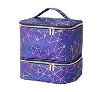Borsa porta smalti - Organizer per smalti per 30 flaconi, custodia ?er ?malti con maniglia, in pelle PU, grande capacità, borsa porta oli essenziali p?er 30 flaconi di gel p?ér unghie