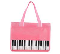 Borsa Porta Spartiti Rosa Cerniera, per Libri Musicali e Tablet | Nylon, Manico Portatile, Stile alla Moda, per Lezioni e Spostamenti verso Scuola Musicale