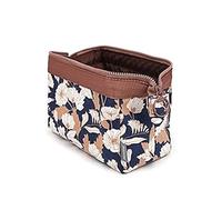 Borsa porta trucchi Cosmetic Bag Women Waterproof Flamingo Makeup Bags Travel Organizer Toiletry Kits Portable Makeup Bags Beautician(Brown flower)