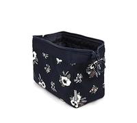 Borsa porta trucchi Cosmetic Bag Women Waterproof Flamingo Makeup Bags Travel Organizer Toiletry Kits Portable Makeup Bags Beautician(Black flower)