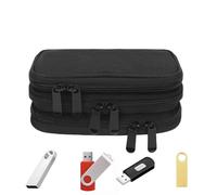 Borsa porta USB con 30 scomparti in materiale resistente all'acqua, costruzione impermeabile | Custodia rigida USB portatile, con chiusura lampo sicura per la casa