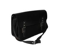 Borsa porta utensili in pelle per idraulico in cuoio nero 40x18x18h cm