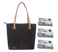 Borsa porta vino, borsa portatile per erogazione di vino, grande borsa termica per il trasporto di vino con 3 dispenser di bevande, borsa alla moda per BYOB, cinema, Nero + 3 camere d'aria interne,