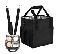 Borsa portabevande - portabicchieri con tasche multiple, divisori regolabili, tracolla per caffè, succo, birra, bottiglia d'acqua, consegna, auto, viaggi, campeggio, picnic | portabicchieri