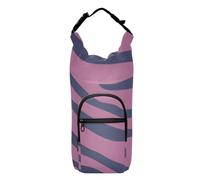 Borsa portabottiglie con stampa nera e viola, zaino portatile con coulisse con porta bottiglia d'acqua, supporto per cintura per bottiglie da 567 g, 680,4 g, 907,2 g, 1134 g