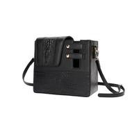 Borsa portabottiglie riutilizzabile amichevole in pelle PU Crossbody bottiglia d'acqua Cup Holder Bag per la corsa Errands Outdoor Love Cup Protector, Nero , One Size