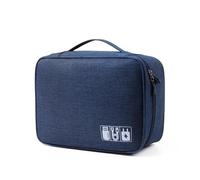 Borsa portacavi impermeabile Organizzatore elettronico digitale portatile Caricabatterie for linea dati Borsa portacavi da viaggio Organizzatore for cavi Organizer Cavi(26.5x10x20cm blue)