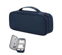 Borsa portacavi impermeabile Organizzatore elettronico digitale portatile USB Data Line Caricabatterie Spina Custodia portacavi Organizzatore da viaggio Organizer Cavi(25x12x6.5cm navy)
