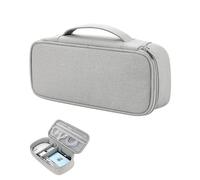 Borsa portacavi impermeabile Organizzatore elettronico digitale portatile USB Data Line Caricabatterie Spina Custodia portacavi Organizzatore da viaggio Organizer Cavi(25x12x6.5cm gray1)