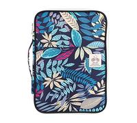 Borsa portadocumenti A4 multifunzionale, con cerniera, tessuto Oxford impermeabile, blu navy, grigio chiaro opzionale blu navy