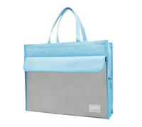 Borsa portadocumenti aziendale per file, borsa per documenti con manico | A3 Borsa per documenti, borsa portatile di grande capacità per documenti, mappe, archiviazione di notizie, blu, Consulta la