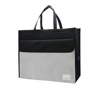 Borsa portadocumenti con manico, formato A3, impermeabile, portatile, in tessuto Oxford, con cerniera, per documenti, mappe, notizie, riviste, Nero , Refer to description