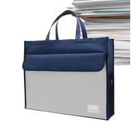 Borsa portadocumenti con manico, grande capacità, portatile, per documenti, mappe, notizie, riviste, Zaffiro, Refer to description