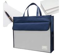 Borsa portadocumenti formato A3, 48,5 x 12 x 38 cm, con cerniera, impermeabile, organizer per ufficio | comoda tasca per documenti con manico per mappe aziendali, notizie, lavoro, scuola, viaggio