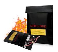 Borsa portadocumenti ignifuga, 9 "x 11,8", in silicone solido, con rivestimento in silicone, per documenti, gioielli, colore nero