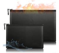 Borsa portadocumenti ignifuga, con foglio di alluminio in silicone, impermeabile, per documenti importanti, contratti e denaro, resistente al calore, per casa e ufficio (20,5 x 13,5 cm)