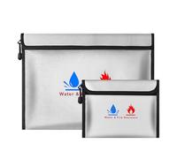 Borsa portadocumenti ignifuga, impermeabile, con cerniera per contanti, documenti importanti, oggetti di valore per requisiti legali e finanziari