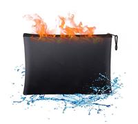 Borsa portadocumenti ignifuga, impermeabile e resistente al fuoco, con rivestimento in silicone anallergico, ideale per riporre denaro, docu