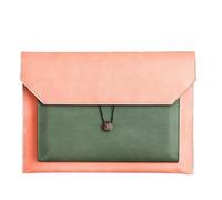 Borsa portadocumenti in pelle, borsa in formato A4, cartella informativa, valigetta da lavoro Portfolio in Vera Pelle(Pink)