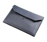 Borsa portadocumenti in pelle di grande capacità for ufficio e lavoro, formato A4, borsa in multifunzionale Portfolio in Vera Pelle(Grey)