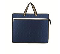 Borsa portadocumenti in tessuto Oxford, formato A4, con cerniera, con maniglia, organizer per documenti (blu)