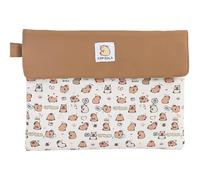 Borsa Portadocumenti Pieghevole in Tessuto Cartella Portadocumenti Modello Simpatico Cane Capibara Borsa Portadocumenti Con Cerniera Di Grande Capacità Per Cartoni Animati Forniture Per Ufficio