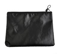 Borsa portadocumenti resistente al fuoco per la sicurezza domestica, custodia impermeabile con tessuto in vetro di silice, protezione ad alta temperatura per documenti e passaporti, nero (34 x 25 cm)