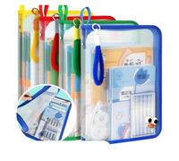 Borsa portadocumenti trasparente con cerniera e etichette for argomenti(Yellow)