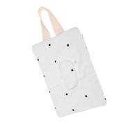 Borsa Portafazzoletti Umidi Pieghevole in Cotone Beige per Ragazzo Ragazza | Gancio per Appenderla, Comoda e Portatile, Uso Quotidiano e Auto, Fantasia a Pois Adorabile