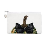 Borsa portafoglio in tela, zucca con motivi mimetici stampa portamonete, borsa per cambio cerniera, piccola borsa cosmetica