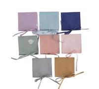 Borsa portagioielli 5 pezzi sacchetti in microfibra blu con coulisse in velluto for gioielli, collane, anelli, organizer, bomboniere, caramelle, cosmetici(Color-25,8X8 cm)