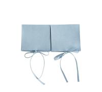 Borsa portagioielli 5 pezzi sacchetti in microfibra blu con coulisse in velluto for gioielli, collane, anelli, organizer, bomboniere, caramelle, cosmetici(Color-09,8X6 cm)