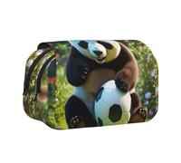 Borsa portamatite portatile con stampa di panda per cosmetici e articoli da toeletta multiuso borse carino grande capacità uso quotidiano