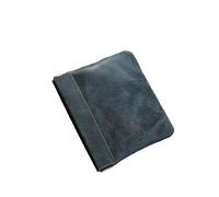 Borsa portamonete con chiusura a pressione in pelle PU Borse unisex Pocket Wallet Compatto Organizzatori per piccoli oggetti Portare tutti i giorni Portafoglio portamonete, Blu scuro