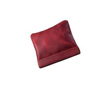 Borsa portamonete con chiusura a pressione in pelle PU Borse unisex Pocket Wallet Compatto Organizzatori per piccoli oggetti Portare tutti i giorni Portafoglio portamonete, Rosso vinaccia