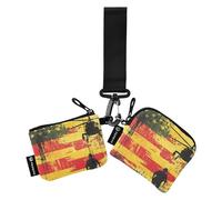 Borsa portamonete da donna con elicottero nazionale della guerra del Vietnam, porta carte di credito, sottile, portatile, con cinturino da polso, per uomini e donne, confezione da 2, Multicolore, 4.13