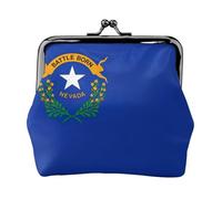 Borsa portamonete da donna con stampa della bandiera del Nevada, con chiusura a bacio, portamonete e carte di credito
