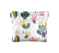 Borsa portamonete da donna in pelle con cactus del fumetto estivo, comoda borsa per il trucco, borsa per cambiare, per