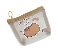 Borsa portamonete in rete con stampa Capybara, pratica e portatile, borsa portaoggetti per lo shopping quotidiano e i viaggi, borsa a forma di animale per bambini, C, Bellezza di massa