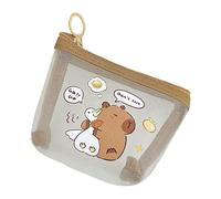 Borsa portamonete in rete con stampa Capybara, pratica e portatile, borsa portaoggetti per lo shopping quotidiano e i viaggi, borsa a forma di animale per bambini, Piccolo Capybolt, Bellezza di massa
