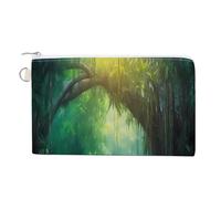 Borsa portamonete in tela con foreste tropicali, per uomo e donna, 19,1 x 11,6 cm, Stile:, Taglia unica, MHXYZHW