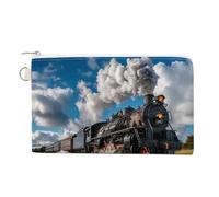 Borsa portamonete treno locomotiva a vapore vintage borsa in tela alla moda borsa portadocumenti borsa per cosmetici per uomo donna, stile, taglia unica, borsa per monete, Stile, En storlek,