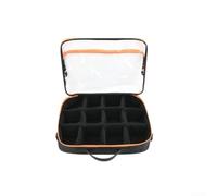 Borsa portaoggetti a forma di cubo con 12 divisori staccabili, organizer | Custodia da viaggio per accessori Cube, scomparti regolabili, finestra trasparente, tracolla, in nylon resistente alla