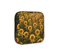 Borsa portaoggetti a prova di periodo con girasole e campo di girasole, custodia da viaggio per assorbenti igienici, custodia discreta per borsa da ufficio