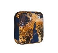 Borsa portaoggetti a prova di periodo di champagne per Capodanno, custodia da viaggio per assorbenti igienici, discreta borsa mensural per ufficio