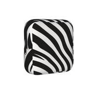 Borsa portaoggetti a prova di periodo Zebra nera e bianca custodia da viaggio per assorbenti igienici, discreta custodia mensural per borsa ufficio