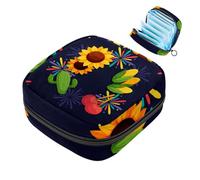Borsa portaoggetti a quadri con cinture nautiche, grande tasca per coppette mestruali con cerniera, borsa per assorbenti mestruali, per ragazze e donne, Multicolore 04, 4.7x6.6x6.6 in/12x17x17 cm
